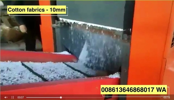 ราคาดี 1600F Cottom ผ้าบดเครื่องหั่นผ้าถัก 10 มม. ขนาดสุดท้ายความจุหั่นย่อยรายชั่วโมง 400 กก ออนไลน์
